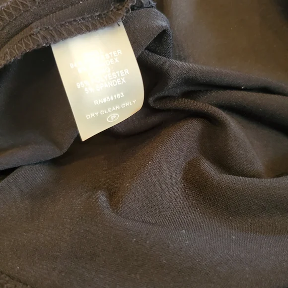 DKNY Black Long Sleeve Dress with Belt - Picture 4 of 4